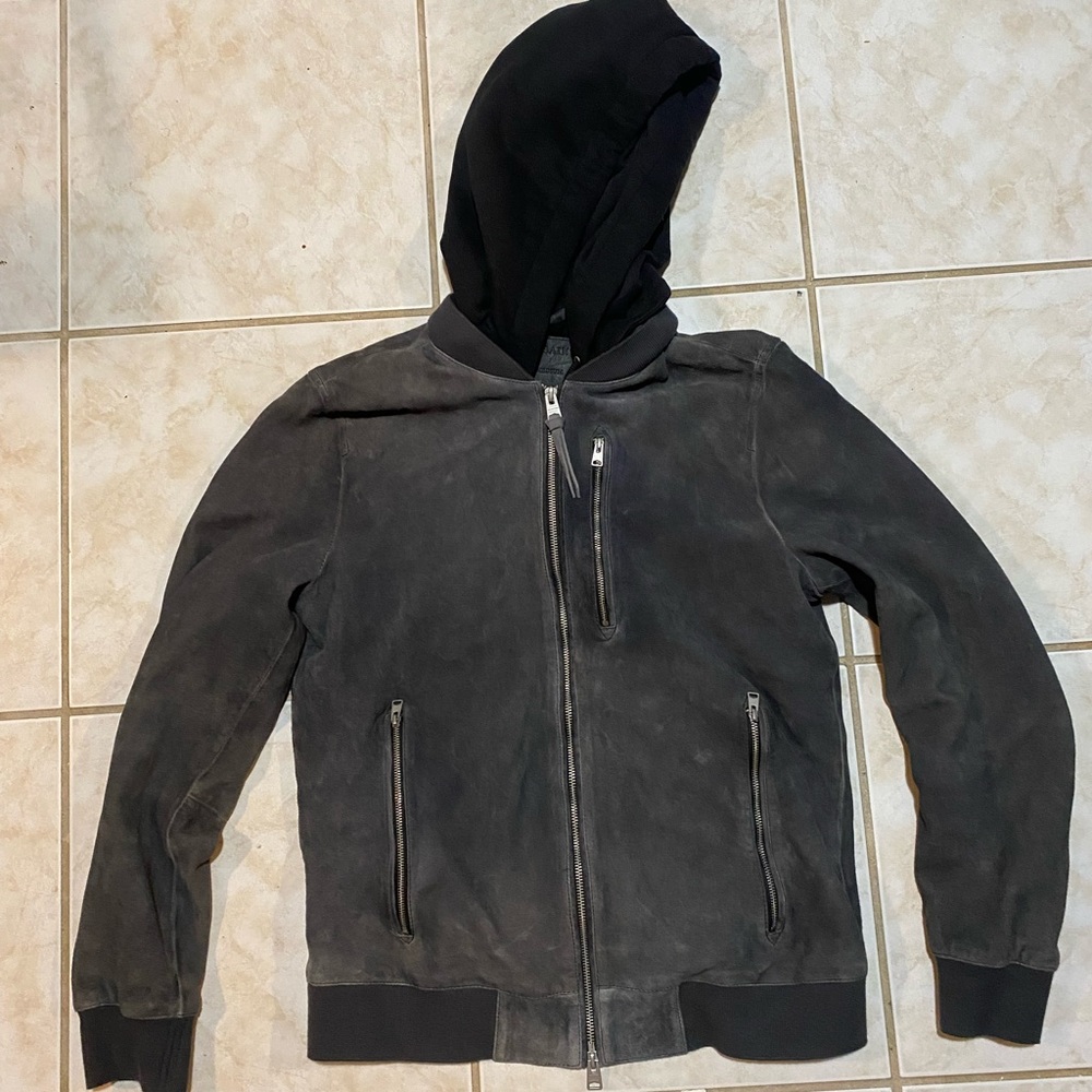 All Saints Suede Bomber